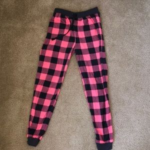 Pink and Gray Pajama Joggers
